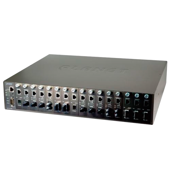 PLANET™ 16-Slot Chassis with Redundant PSU System (AC Power) [MC-1610MR]