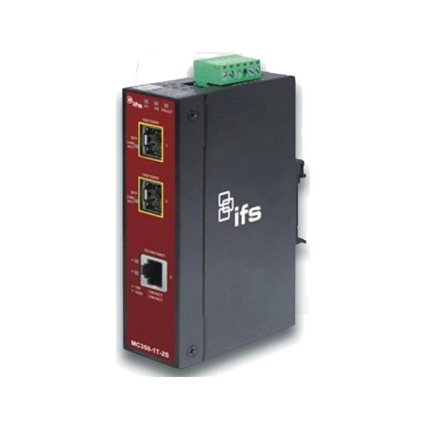 UTC™ IFS® 1-Port (+2 SFP) Industrial Non-Manageable Gigabit Ethernet Media Converter - DIN Rail [MC350-1T-2S]