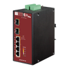 UTC™ IFS® 4-Port (+2 SFP) Industrial PoE+ Non-Manageable Gigabit Ethernet Media Converter - DIN Rail [MC352-4P-2S]