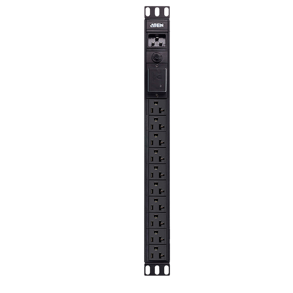 ATEN™ 1U 16A 10Port Basic PDU - With Surge Protection [PE0210SG-AT-G]