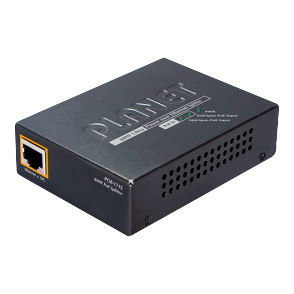 PLANET™ Single-Port 10/100/1000Mbps Ultra PoE Splitter (12V/19V/24V) [POE-171S]