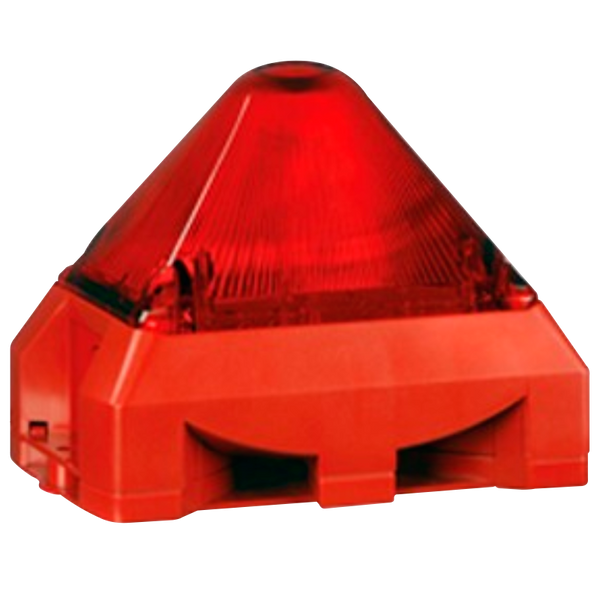 PFANNENBERG™ EN54/23 Large Pyramidal Flash with Red Lens [PY X-M-10]