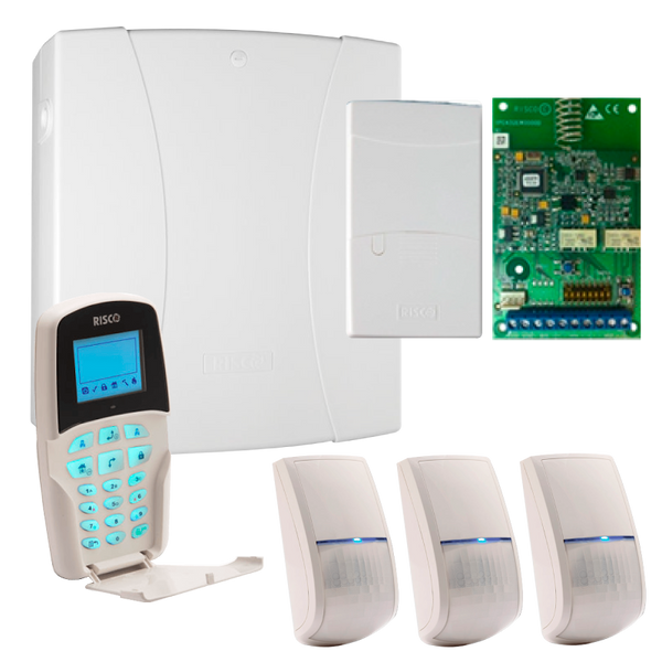 RISCO™ LightSYS™ Virtual Kit with 3 PIR Detectors + Radio Receiver + LCD Keypad - G2 [RM432NP01SPE]