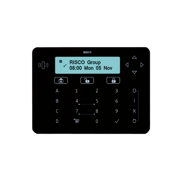 RISCO™ Elegant™ Keypad (Black) with 13.56 MHz Reader - G3 [RPKELPB0000B]