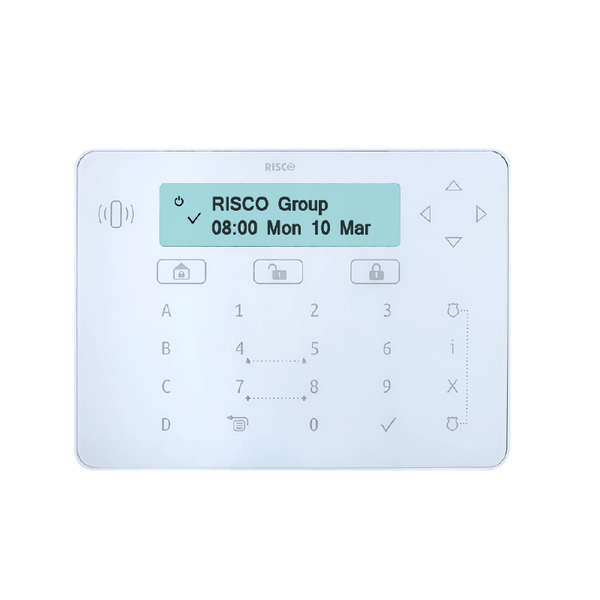 RISCO™ Elegant™ Keypad (White) with 13.56 MHz Reader - G3 [RPKELPWT000B]