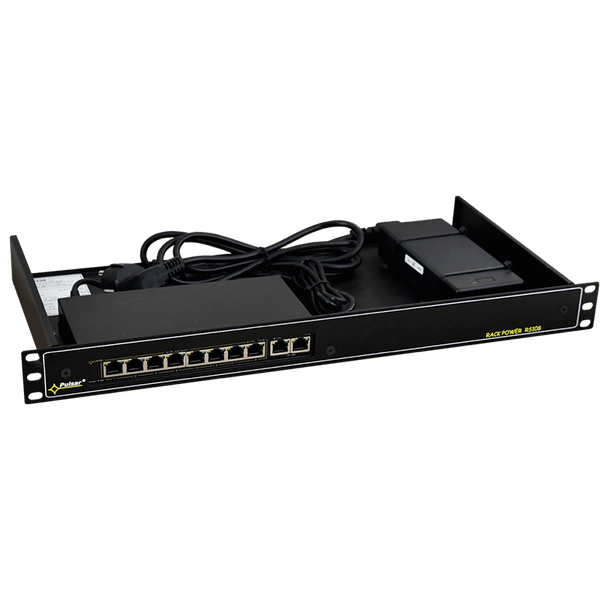 PULSAR® 8-Port (+2 Uplink) PoE+ Switch for 8 IP Cameras - 96W - Rack 19" [RS108]