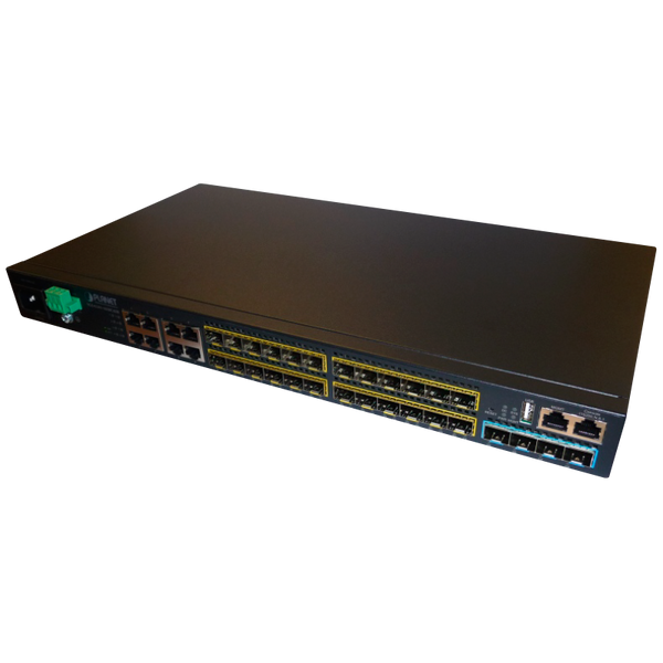 PLANET™ 16-Port SFP + 8-Port Gigabit TP/SFP + 4-Port 10G SFP+ Stackable Managed Switch (100~240V AC, 36-75V DC) - L3 [SGS-6341-16S8C4XR]