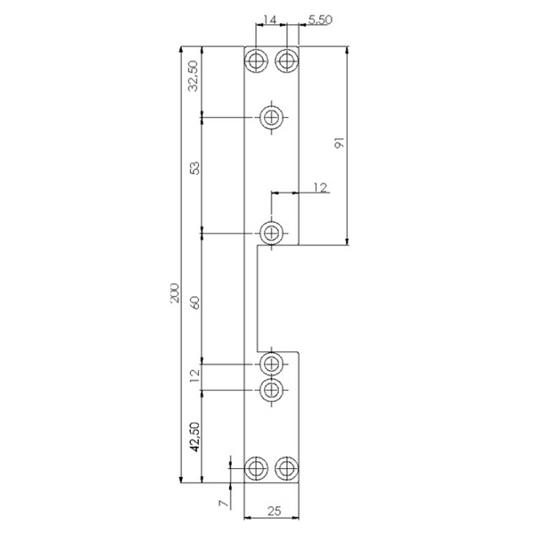 DORCAS® Type S 22 Short Plate for Series 77 (Right) [SX77 (DIN RIGHT)]