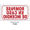 Adhesive Safety Signboard with Evacuation Instructions and Fire Protection [T-804]