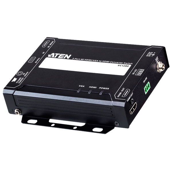 ATEN™ 2-Port 4K HDMI/VGA to HDMI Converter Switch [VC1280-AT-G]