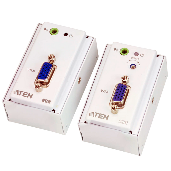 ATEN™ VE157 VGA/Audio Cat 5 Extender with MK Wall Plate (1280 x 1024 @150 m) [VE157-AT-G]