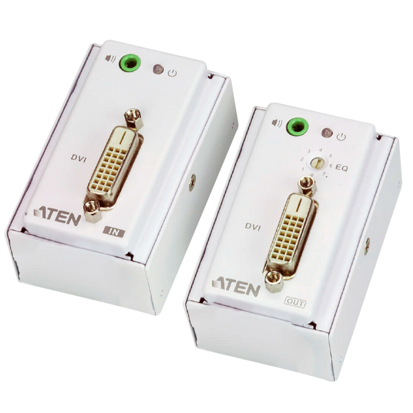 ATEN™ VE607 DVI/Audio Cat 5 Extender with MK Wall Plate (1920 x 1200 @ 40m)  [VE607-AT-G]