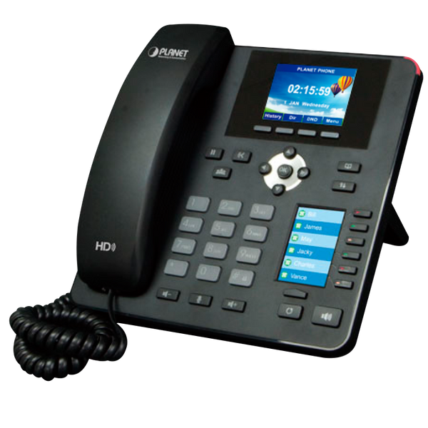 PLANET™ VIP-2140PT High Definition Color PoE IP Phone with Dual Display [VIP-2140PT]