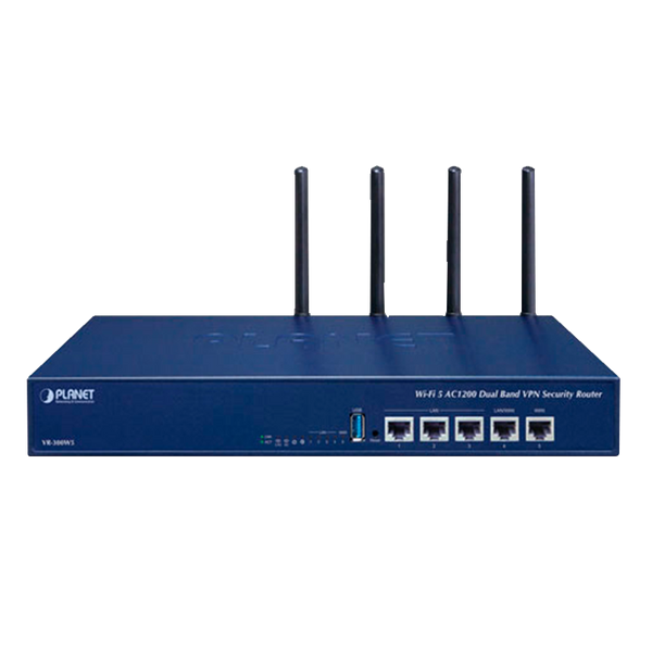 PLANET™ Wi-Fi 5 AC1200 Dual Band VPN Security Router [VR-300W5]