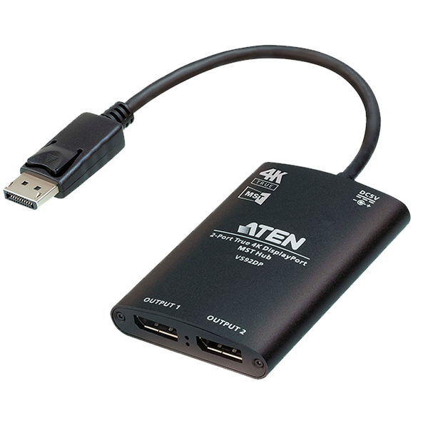 ATEN™ 2-Port True 4K DisplayPort MST Hub [VS92DP-AT]
