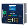 PLANET™ Industrial 8-port 10/100/1000T 802.3at PoE + 2-port 1G/2.5G SFP Wall-Mount Managed Switch with LCD Touch Screen (Din Rail) - L2+/L4 (240W) [WGS-5225-8P2SV]