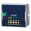 PLANET™ Industrial 8-port 10/100/1000T 802.3at PoE + 2-port 1G/2.5G SFP Wall-Mount Managed Switch (Din Rail) - L2+/L4 (240W) [WGS-5225-8P2S]