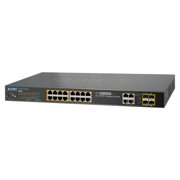 PLANET™ 24-Ports (+4 SFP) PoE+ Gigabit Manageable L2+ Switch - 230W [WGSW-20160HP]