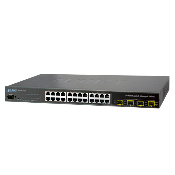 PLANET™ 24-Port + 4-Port Gigabit TP/SFP Combo Managed Switch - L2+ (L3 Static Routing) [WGSW-24040]