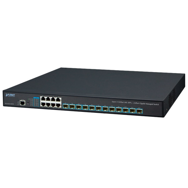 PLANET™ 8-Port + 12-Port 10G SFP+ Managed Switch with Dual AC PS - L3 [XGS-6350-12X8TR]